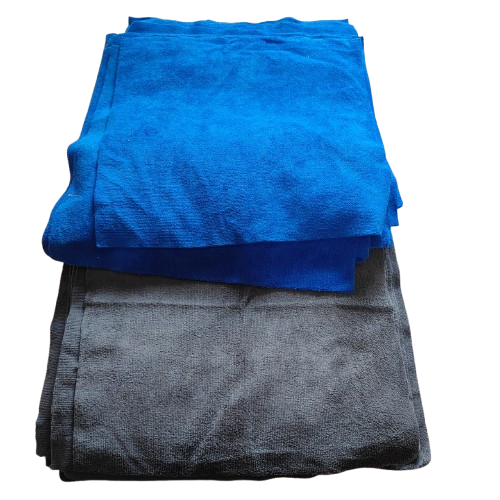 Bulk Pack of 44 Edgeless Microfiber Cloths – 400 GSM (Blue, Grey)