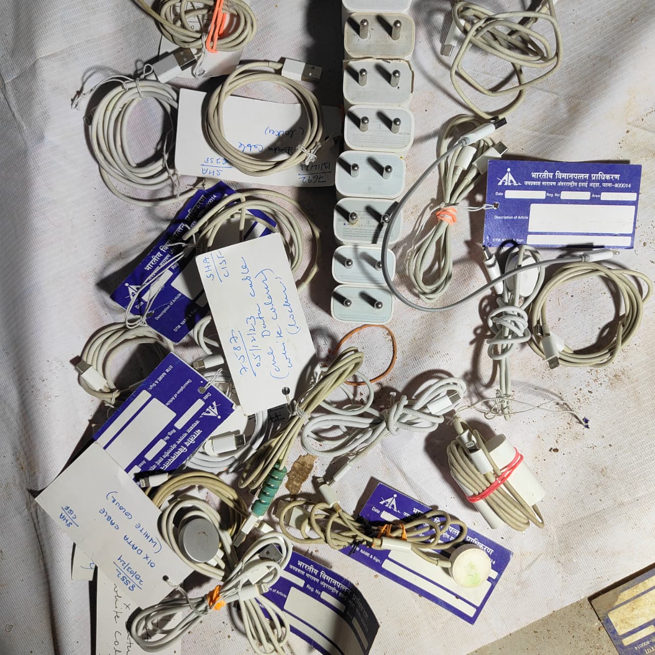 Apple Original Adapters & Cables Lot | Pre-Owned (MSTC Auction, Patna Airport)