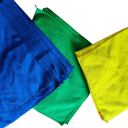 Bulk Pack of 50 Microfiber Cleaning Cloths – 400 GSM (Blue, Green & Yellow)