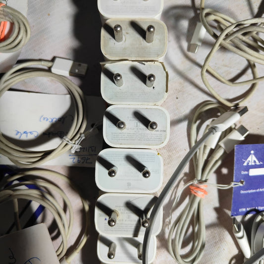 Apple Original Adapters & Cables Lot | Pre-Owned (MSTC Auction, Patna Airport)